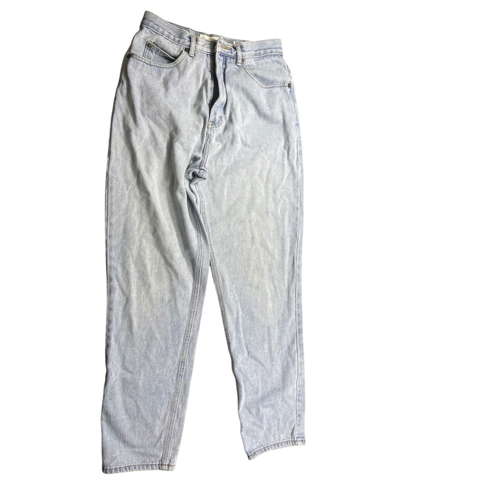 Vintage Bugle Boy Women's 8 Mom Jeans Light‎ Wash High Rise Tapered 90s Denim